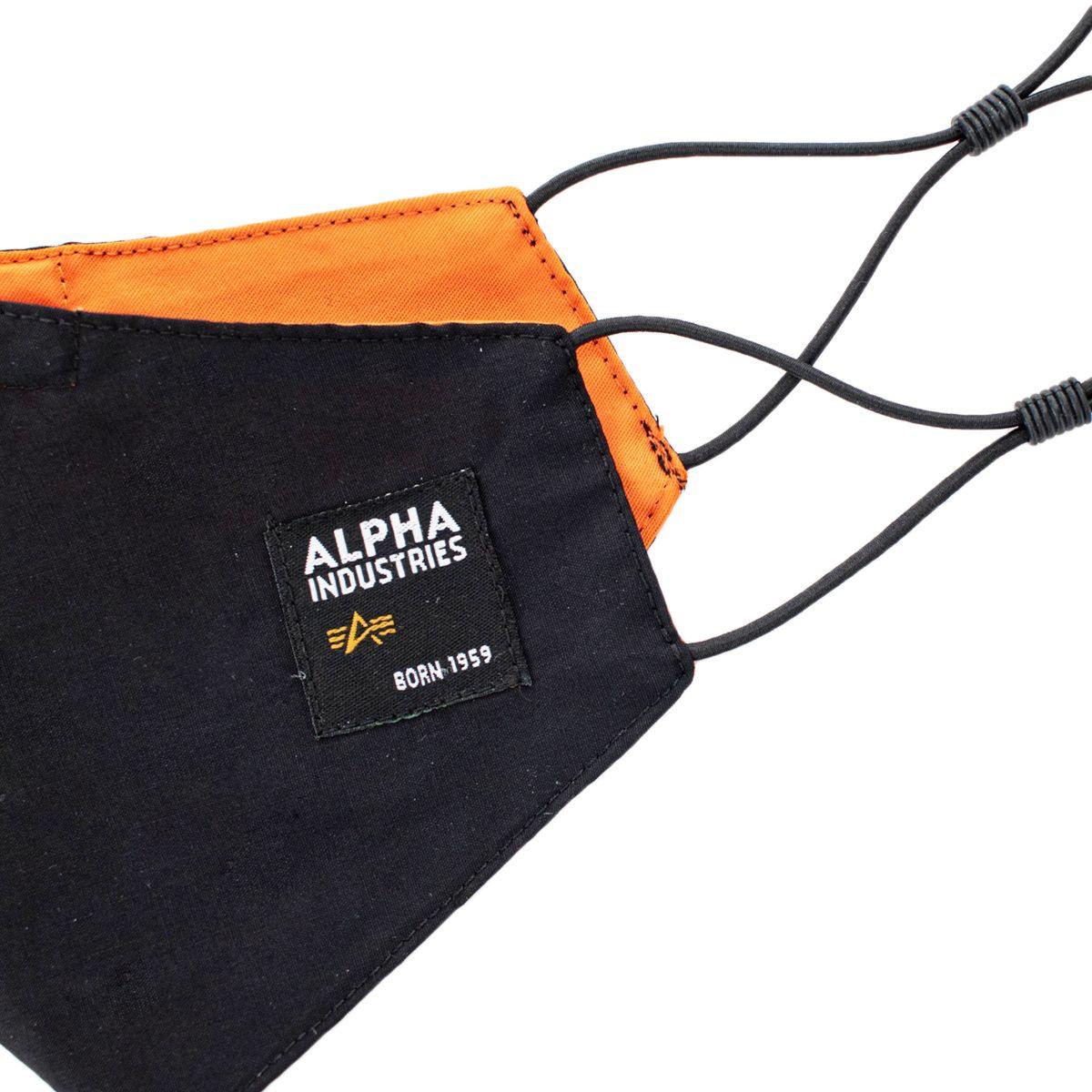 Alpha Industries Inc Label Face Mask Mundschutz 128941-03 - schwarz - Image 5